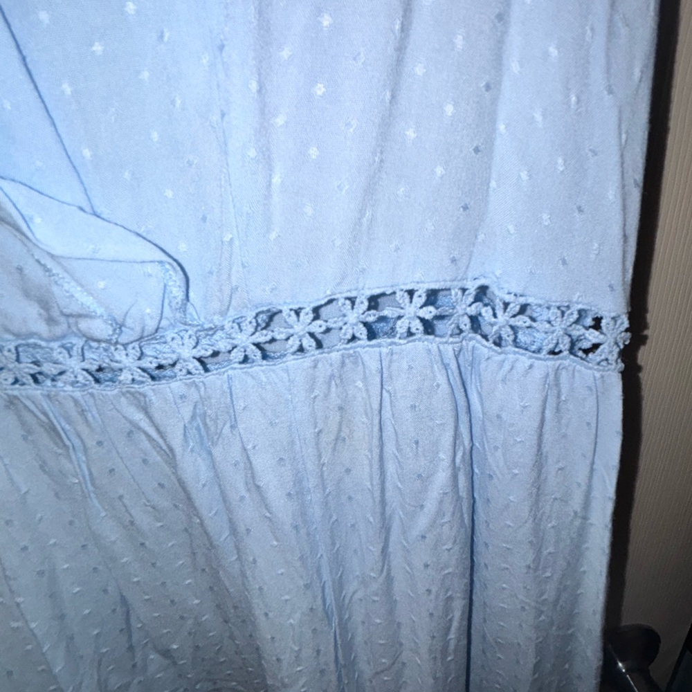Blue Ruffled Maxi Sundress - Picture 4 of 5